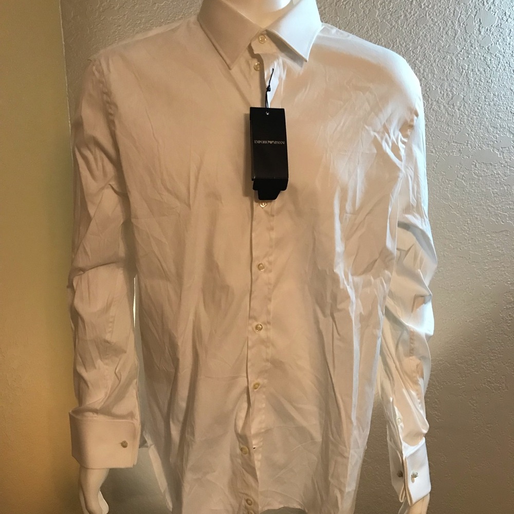 Emporio Armani NWT White Dress Shirt French Cuffs